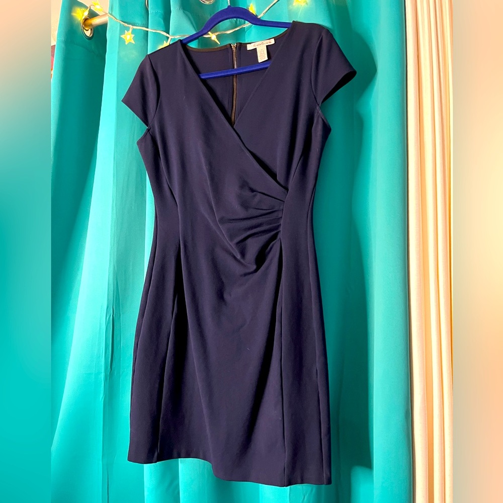 Kenneth Cole navy blue form fitting dress size 10